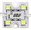 Модуль светодиодный ELF, 12B, 4SMD диода 5050, 12В, холодный белый, тип В, корпус glue