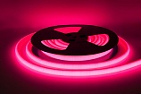 NeonLine ELF, фронтальный изгиб, 12В, IP68, 14мм, 10м, розовый